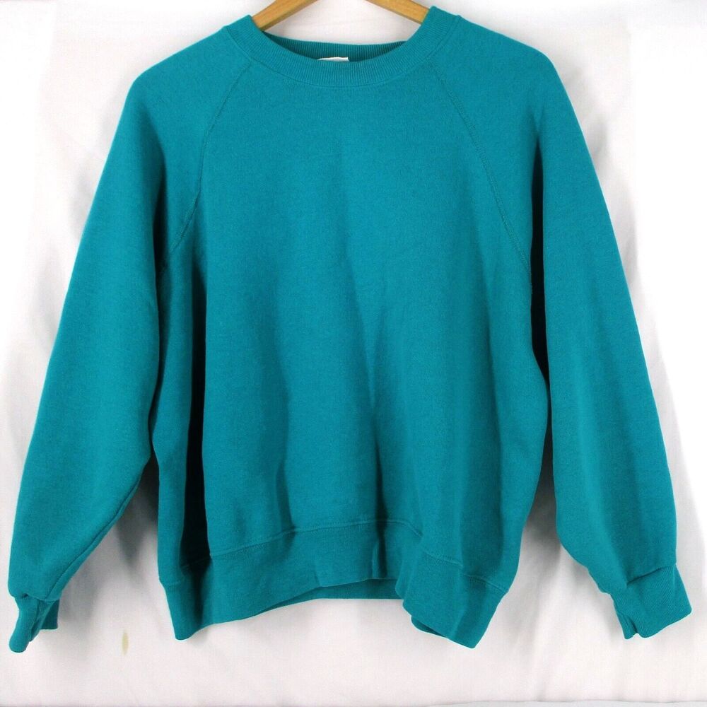 XXL Vintage 90s USA Lee Sturdy Sweats Womens Raglan Crewneck Sweatshirt Teal